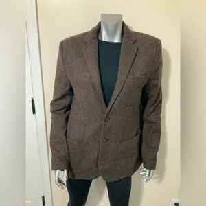 Paper Denim & Cloth Women's Blazer Size Small 100% Wool Long Sleeve Brown